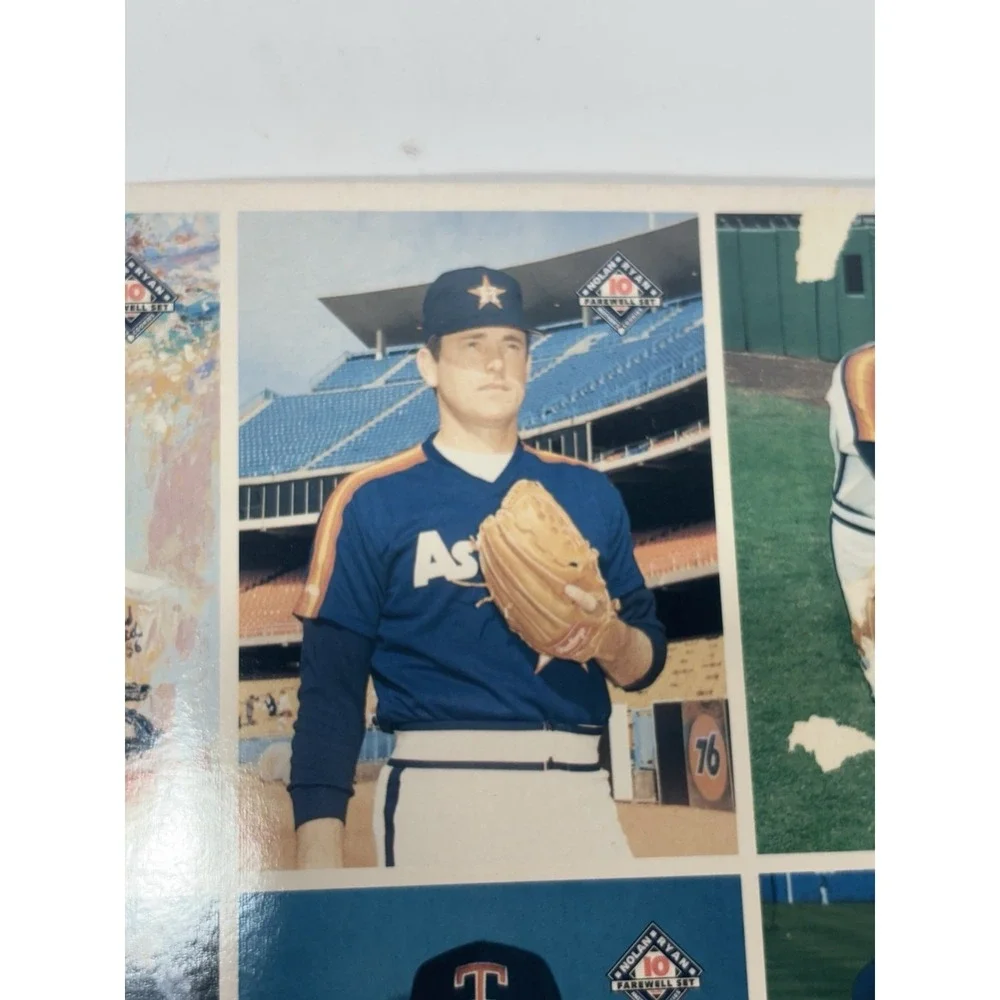 Nolan Ryan 1993 Mothers‎ Cookies Uncut Sheet Of 10 Cards